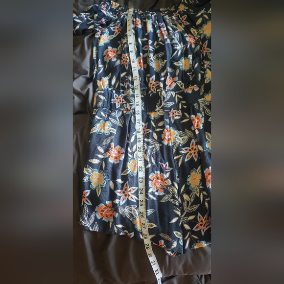 LOFT Linen off the Shoulder Romper with Side Pockets - Picture 8 of 8